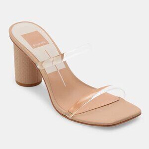 Pre-loved Dolce Vita Noles Clear Strap Nude Heels Sandals Women's Size 8.5